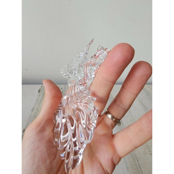 Waterford Angel cherub 2014 annual Dove crystal ornament bird Xmas tree - Picture 5 of 6